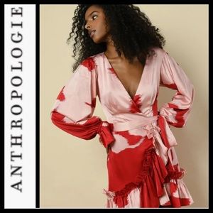⭐️HP⭐️NWOT Anthro Hutch Coralie Wrap Dress